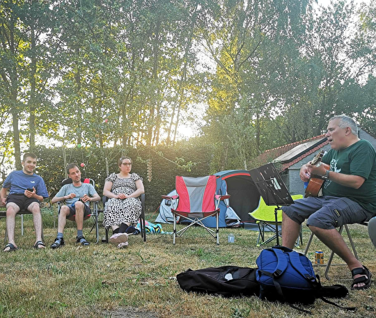 Camping in de tuin